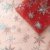 Снежинки на красном еврофатине - отрез 0.9 м